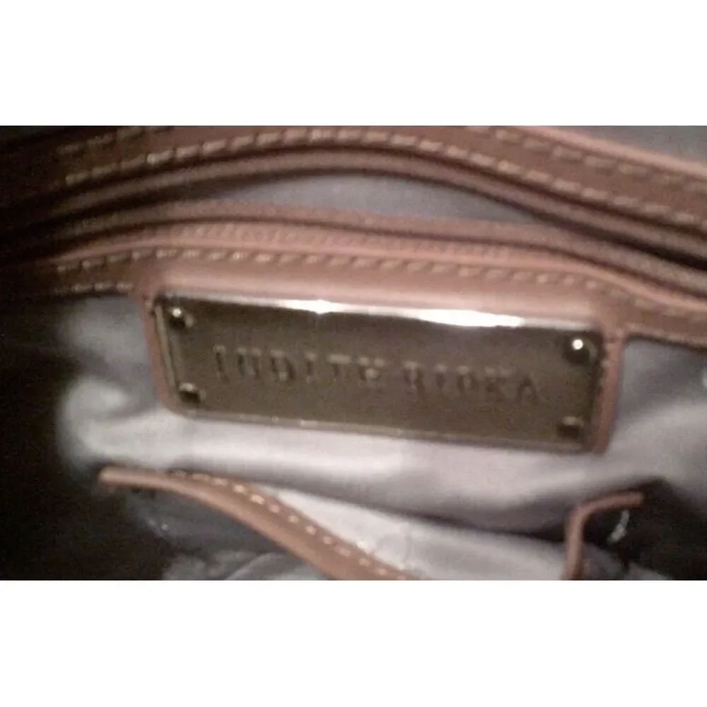 Judith Ripka‎ Brown Signature Canvas Satchel Handbag